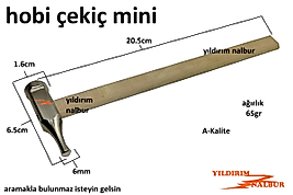 HOBİ ÇEKİÇ 65 GR KAPORTACI TİPİ GÜMÜŞÇÜ KUYUMCU ÇEKİCİ FINDIK BAŞLI KALİTE