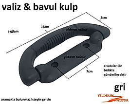 VALİZ KULBU BAVUL GRİ RENKLİ TUTAMAK BAVUL ÇEKME KOLU VALİZ ÇANTA KOLU KALİTELİ