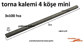 TORNA KALEMİ 3X100 İNCE KIL KALEM BIÇAK 4 KÖŞE İNCE BIÇAK