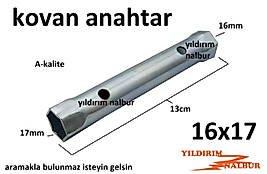 KOVAN ANAHTARI TEKLİ 16X17 SALMASTRA ANAHTARI BORU ANAHTAR