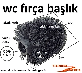 WC TUVALET FIRÇASI BAŞLIK BOL TÜYLÜ BANYO FIRÇASI KAFASI SİYAH
