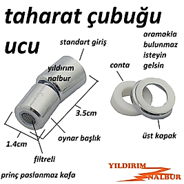 TAHARAT ÇUBUĞU UCU PRİNÇ TAHARET BORUSU UCU METAL