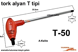 TORK ALYAN TE TİPİ T-50 YILDIZ ALYAN 6 KÖŞE TE TİPİ TORK ANAHTAR KALIN
