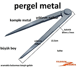 PERGEL METAL BÜYÜK BOY PERGEL HOBİ PERGEL 15.5CM