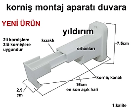 KORNİŞ L AYAK KORNİŞ DUVARA MONTAJ APARATI PLASTİK KORNİŞ TAKMA YAPIŞTIRMA