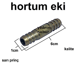 HORTUM EKİ SARI PRİNÇ 1CM KALİTELİ ETLİ HORTUM BİRLEŞTİRME