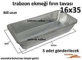 TRABZON EKMEĞİ 16x35 FIRIN TAVASI UZUN BOY İKİLİ PRES BASKI