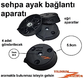 4 ADET SEHPA AYAK BAĞLANTI APARATI EĞRİ MODEL M-8 CİVATALI ZİGON SEHPA