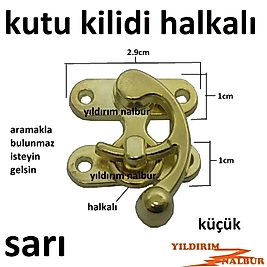 MİNİ KUTU KİLİDİ HALKALI ALTIN SARI SANDIK KİLİDİ KÜÇÜK EBAT HOBİ KİLİT EMNİYET KİLİDİ