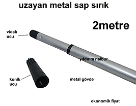 METAL SIRIK 2 METRE UZAYAN SAP METAL SAP VİDALI