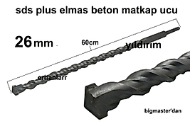 BETON DELME UCU SDS PLUS 26X600 MATKAP UCU GEÇMELİ DARBELİ 26 LIK MATKAP UCU
