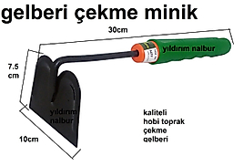 GELBERİ MİNİ TOPRAK ÇEKME SAKSI EKME BAHÇE ÇAPASI KESER