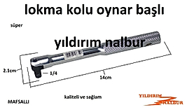 LOKMA KOLU 1/4 MAFSALLI KOMPLE METAL CIRCIR KOLU