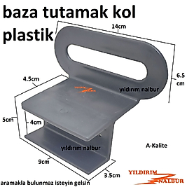 BAZA PLASTİK TUTAMAK KOL BAZA TUTMA ÇEKME KOLU SİYAH VE BEYAZ PLASTİK