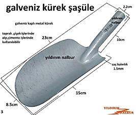 ŞAŞÜLE TOPRAK KÜREĞİ GALVENİZ UFAK BOY ÇİÇEK KÜREĞİ SAKSI BAKLİYAT KÜREK