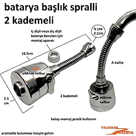 LAVABO EVYE BATARYA UCU SPRALLİ PERLATÖR 2 KADEME BATARYA BORUSU UCU