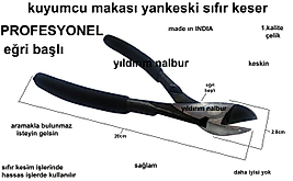 PROFESYONEL KUYUMCU MAKASI EĞRİ BAŞ YAN KESKİ SIFIR KESER YANKESKİ GÜMÜŞÇÜ PENSE