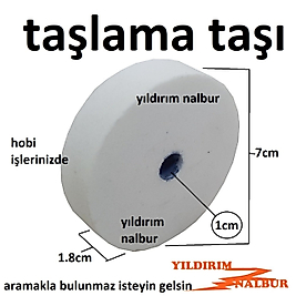 TAŞLAMA TAŞI BEYAZ RENK HOBİ 7CM BİLEME TEMİZLEME TAŞI ÇAPAK ALMA HOBİ İÇİN