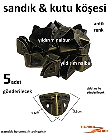 SANDIK KÖŞESİ METAL ANTİK ESKİTEME RENK HOBİ KUTU KÖŞESİ