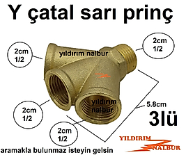 YE ÇATAL SARI PRİNÇ 1/2 3LÜ HAT ALMA ÇATALI ERKEK