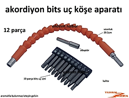 AKORDİYON KÖŞE BİTS UÇ SET KÖŞE VİDA SIKMA APARAT ESNEK TORNAVİDA