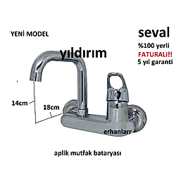 MUTFAK EVYE BATARYASI APLİK LAVABO BATARYA YENİ