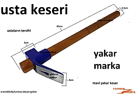 YAKAR USTA KESERİ MAVİ SAPLI KESER KALIPÇI KESERİ YAKAR MARKA