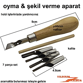 OYMA ŞEKİL VERME BIÇAK SETİ HEYKELTRAŞ DERİ KANAL AÇMA SET