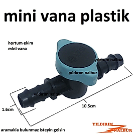 HORTUM EKİ MİNİ VANA PLASTİK BAHÇE HORTUM DAMLAMA VANASI