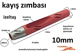 KAYIŞ ZIMBASI 10MM KEMER DELME DERİ DELME ÇİVİSİ ŞEKİL VERME