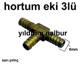 HORTUM EKİ SARI PRİNÇ 3LÜ 6MM