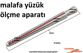 MALAFA KUYUMCU YÜZÜK ÖLÇÜM APARATI GÜMÜŞÇÜ YÜZÜK ÖLÇME ALETİ