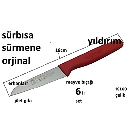 SÜRBISA SÜRMENE MEYVE BIÇAĞI 6 PARÇA SET 1.KALİT