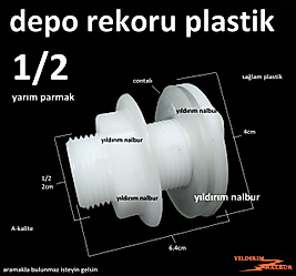PLASTİK DEPO REKORU 1/2 SU DEPOSU REKORU BEYAZ