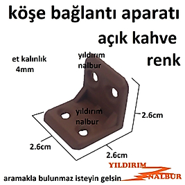 MASA GÖNYESİ AÇIK KAHVERENGİ L KÖŞEBENT MOBİLYA PLASTİK APARAT EK APARATI