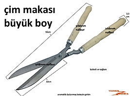 ÇİM MAKASI OT BİÇME MAKASI BUDAMA MAKASI BAĞ MAK BÜYÜK BOY DUBLE