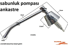 TEMA SIVI SABUNLUK POMPASI ANKASTRE TİPİ VİDALI TEZGAH ALTI SABUN POMPASI