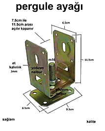 PERGULE AYAĞI SAĞLAM METAL ÇARDAK AYAĞI AĞAÇ DİREK AYAĞI