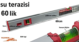 SU TERAZİSİ 60CM BMI TİPİ SU TERAZİSİ ALÜMİNYUM GÖVDE HAFİF