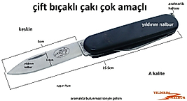 ÇAKI KATLANIR ÇİFT BIÇAK KESKİN AVCI BIÇAĞI BALIKÇI BIÇAĞI