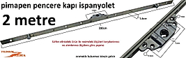 İSPANYOLET PİMAPEN KAPI PENCERE KİLİDİ 200CM UZUN ÇOK UZUN EN UZUN BOY