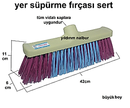 YER FIRÇASI İNŞAAT FIRÇASI SERT ÇÖPÇÜ FIRÇASI BÜYÜK BOY