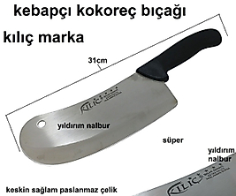 KEBAPÇI BIÇAĞI KILIÇ KOKOREÇ BIÇAĞI ÇELİK PASLANMAZ
