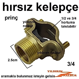HIRSIZ KELEPÇE PRİNÇ SARI SU TESİSATI 25-20 METAL SU ALMA KELEPÇESİ