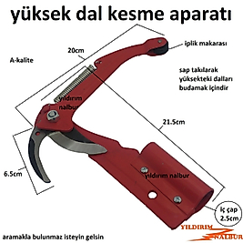 YÜKSEK DAL KESME APARATI SAPSIZ METAL BUDAMA MAKASI BAĞ MAKASI TEPE MAKASI