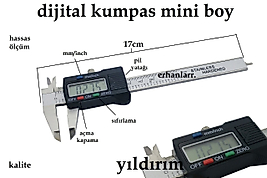 KUMPAS DİJİTAL ÖLÇÜ ALETİ HASSAS ÖLÇÜ METRE KÜÇÜK CEP BOY UFAK