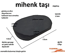 MİHENK TAŞI 135GR DOĞALTAŞ ALTIN GÜMÜŞ TEST TAŞI KUYUMCU GÜMÜŞÇÜ TAŞI BÜYÜK BOY