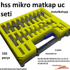 MİKRO HSS METAL UC SETİ 150 PARÇA EKONOMİK SET AHŞAP METAL DELİCİ İNCE UÇLAR