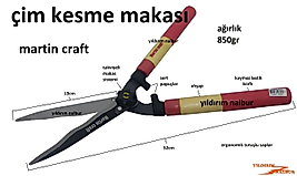 ÇİM MAKASI MARTIN CRAFT KESME BUDAMA MAKASI OT BİÇME MAKASI ÇAM YAPRAK KESME