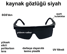 KAYNAK GÖZLÜĞÜ ELEKTROT KAYNAK GÖZLÜĞÜ SİYAH
